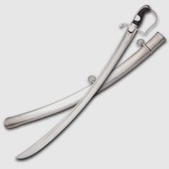 1796 British Light Cavalry 37″ Sword With Steel Scabbard Collectible