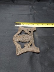 OLD Art Deco Nouveau Judd Brass OWL Book End – PARTS ONLY – Repurpose Decorative