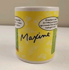 MAXINE Hallmark Coffee Mug “Not Grouchy By Nature ” & “Breakfast In Bed” 10 oz