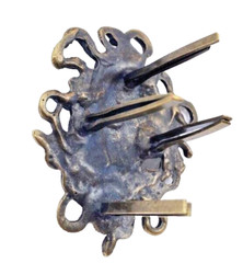 Brass Ancient Roman Medusa Ornament for Leather, Made in Italy