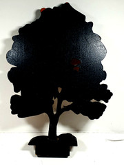 Vintage Large 5″× 7 & 1/2″ Unbranded AUTUMN TREE Wood Shelf Sitter