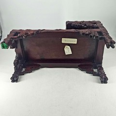 Vintage carved rosewood wood display stand base pedestal Chinese