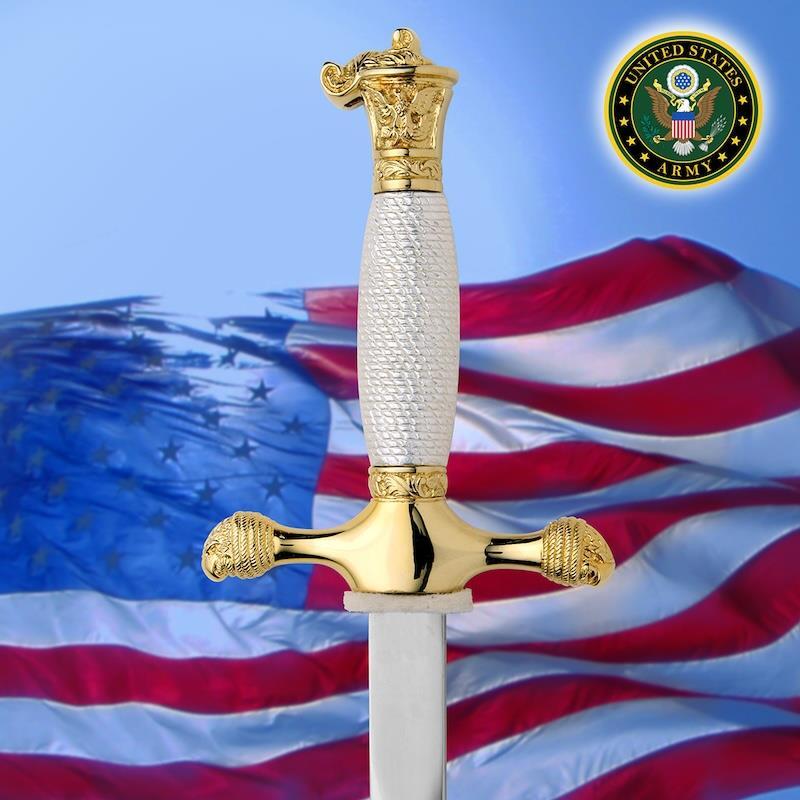 US Cadet Officer Sword with Steel Scabbard Collectible by Windlass