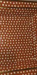 Fabienne Jouvin Dish Porcelain Catch All Burnt Orange White Dots Gold Trim VTG