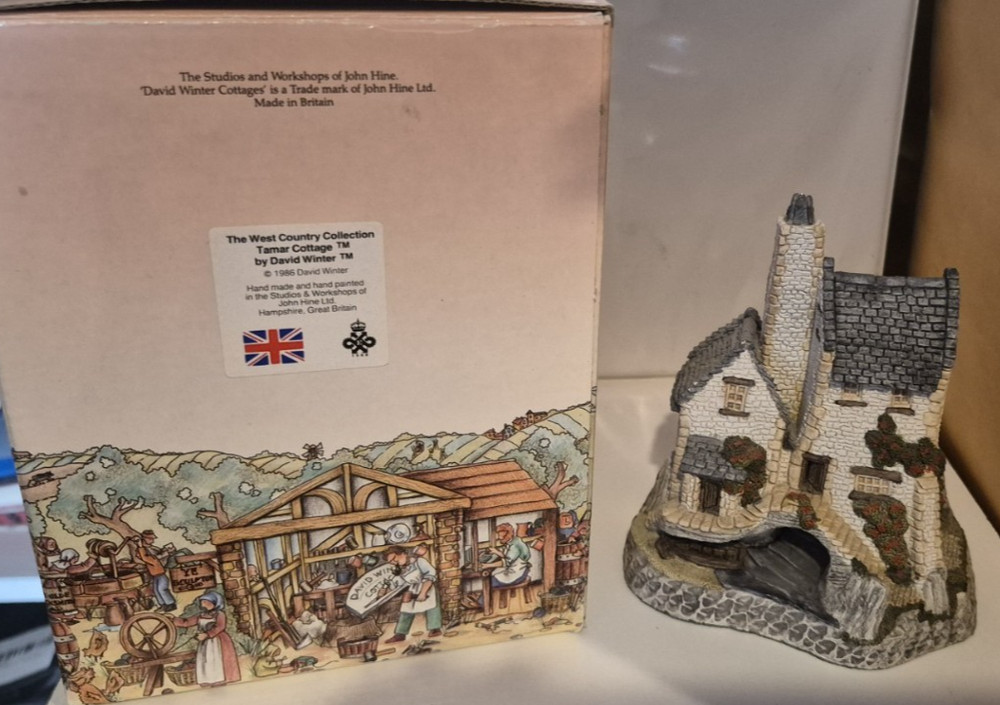Vtg David Winter West Country Collection Tamar Cottage 1986 Great Britain