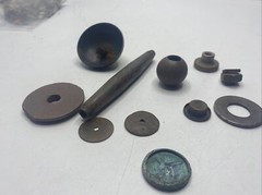 Metal Detector Finds Lot Brass? Copper? Washer Knob Parts Pieces Eagle MK