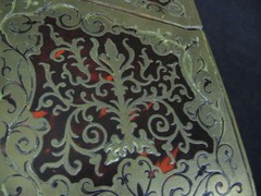 Antique Edwardian Boulle Stationery Box Asprey London Brass Scrollwork c. 1900