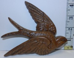 Barn Swallows Burwood Products Resin Wall Art Decor Wood Grain Finish 2650-1