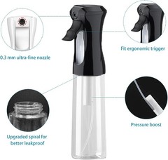 Mist Spray Bottle for Hair (10oz/300ml) – 2 Pcs Continuous Spray Bottle for