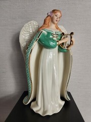 Lenox Angel Of Ireland Irish Harp Porcelain Figurine 8.5″ W/ Original Styrofoam