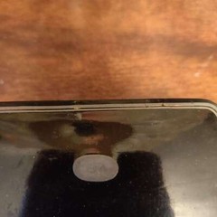 Antique probably Edwardian snuff box with pewter cartouche and decoration