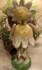 Penny McAllister 2007 Folk Art “Petal Pusher” Paper-Mache Bobblehead Figure