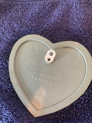 1987 Burwood Product Co. Green Decorative Hearts Set Of 2 Made In USA