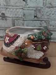 Fitz & Floyd Classic CHRISTMAS LODGE RABBIT Sleigh REPLACEMENT PIECE ONLY Candy