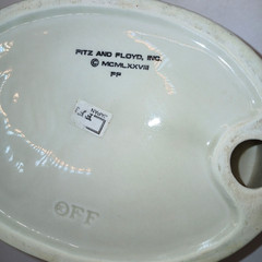 Vintage Fitz & Floyd Ceramic Love Birds Trinket Soap Dish Beige 1978 Japan