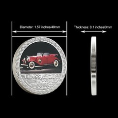 Classic Car 5 Coin Set with Gift Box Certificate Commemorative Collectibles Gift