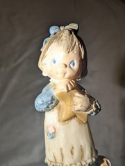 Betsey Clark Figurine Vintage 1975 Hallmark Cards 3” Girl with Star & Bird
