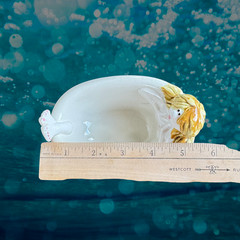 Fitz & Floyd FF Woman in Bathtub Soap Dish Trinket Tray Vintage 1975 Bath Tub