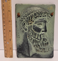 Jupiter of Istiea Zeus Relief Slate Hanging Wall Tile Made in Greece