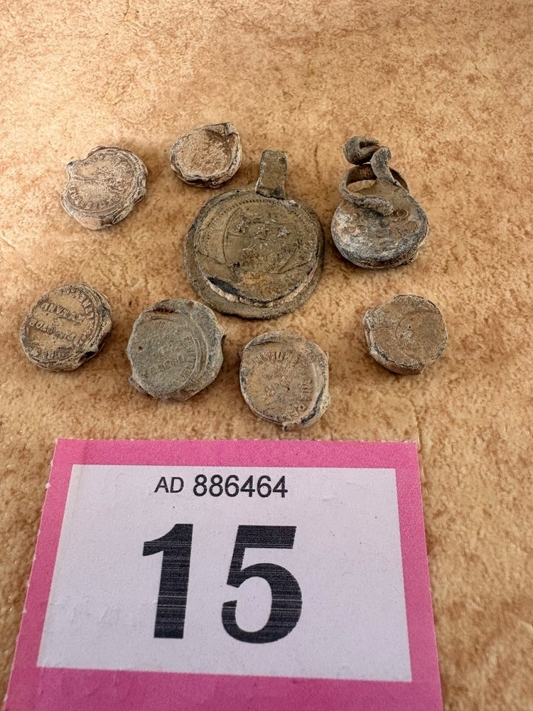 antique lead bag seals metal detector finds