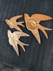 Burwood Swallows Birds in Flight Hanging Plaques Vintage Set of 3 USA 1980’s