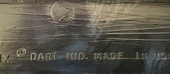 VTG 1969 MCM DART INC Black/Brown Wall Accent Display Shelf #3027 MADE USA