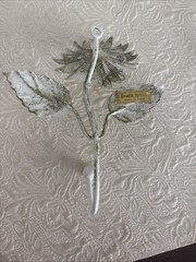 Vintage Italian Tole Hook Daisy Neiman Marcus Cottage Shabby Chic