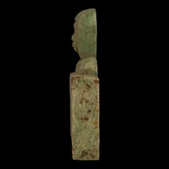 Authentic Ancient Egyptian Antiques Rare Stone Relief Bust Hieroglyphic Figure B