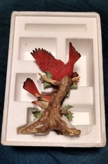 Cardinals in Winter Bird Figurine – Home Interiors 1995