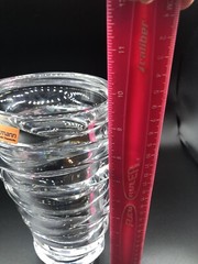 9 1/2 ” Nachtmann Clear Lead Crystal Vase Germany Looks Like A Tornado Fun