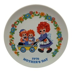 Schmid Raggedy Ann & Andy 1976 Limited First Edition Mother’s Day Plate