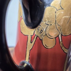 Art Nouveau Limoges Painted Stein with Sought After Grape Style Design of 1903