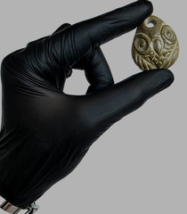 300 BC Ancient Roman Greek Carved Engraved Gemstone Pendant Medallion Amulet Owl