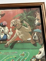 Arthur Sarnoff High Roller Framed Dogs Playing Craps Print Man Cave Art