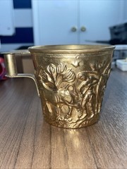vintage replica of a Vapheio cup- a famous artifact from Ancient Greece – Brass