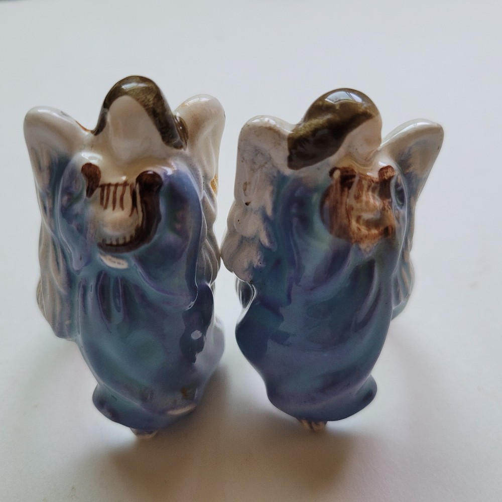 AVON Angels Candle Napkin Holders (Pair) 1983 Weiss Brazil