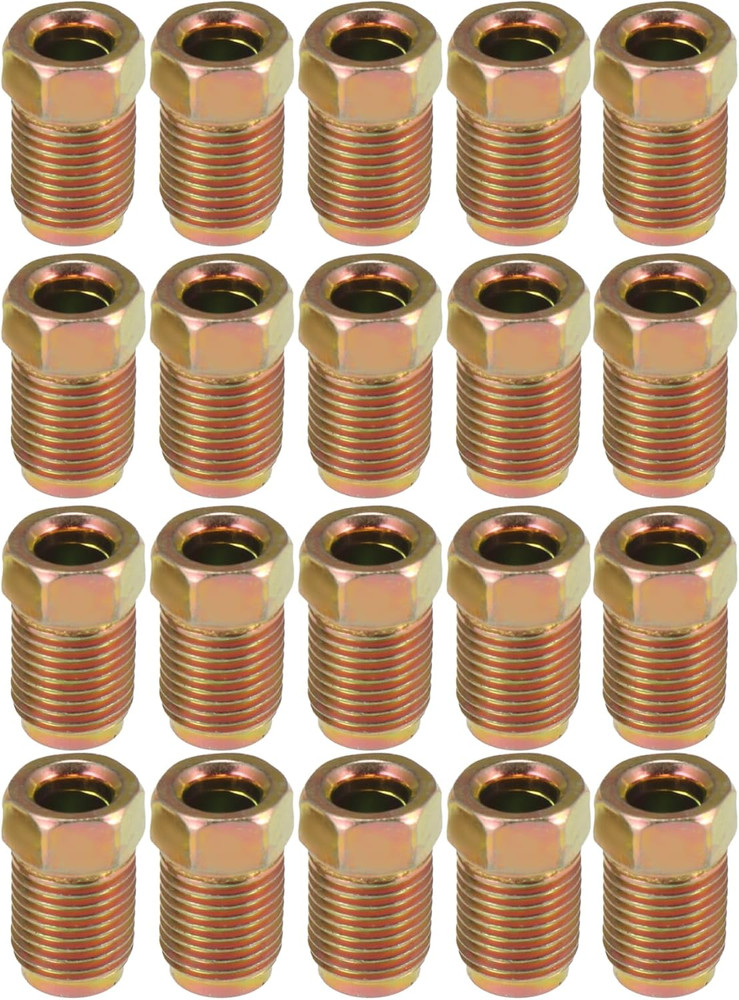20pcs M10x1.0 Threads Brake Line Nut Fittings for 3/16 Steel Brak…