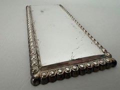 Vintage Chrome Plated Metal Blank Name Plaque, Casket /Coffin Marker