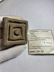 Pre-Columbian Ecuador Terracotta Seal La Tolita Tolita Culture Certified Ancient