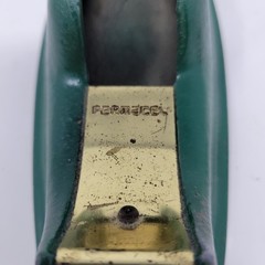 Vintage Permacel Cast Iron Tape Dispenser Green Industrial Heavy Duty MCM Desk