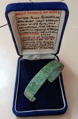 SUPERB ANGLO-SAXON COPPER ALLOY PENANNULAR BRACELET RING DOT FOUND BEDFORDSHIRE