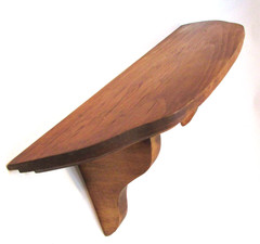 Vintage Traditional Solid Pine Wood Half Circle Round Sconce Wall Shelf 5x6x15.5