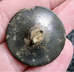 Rev War Era Tudor Rose Button Georgian Rare Design 18thc Detecting Find Antique