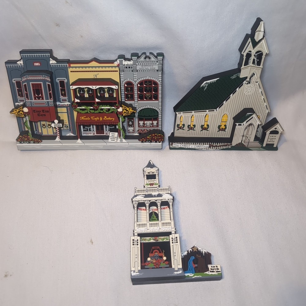 3x Sheila’s Made In USA Heartsville Town Square, Church, Fire Station 1999