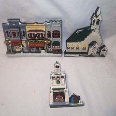 3x Sheila’s Made In USA Heartsville Town Square, Church, Fire Station 1999