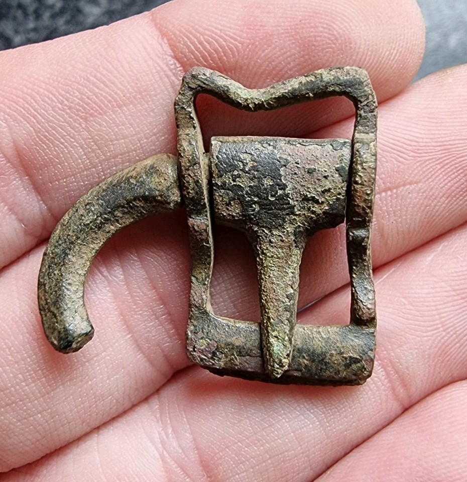 Rare Medieval Locking Buckle Metal Detecting Find Antique