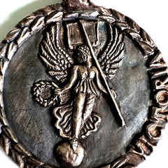 29-27 BC Ancient Roman Legionary SILVER Pendant Depicting High Detailed Victoria