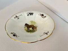 Equestrian Royal Tara Trinket Soap Dish Scalloped Horse Race Galway Ireland