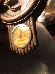 Vintage Burwood Horse Thermometer Plaque Horse Head Works Made In USA Vintage