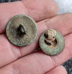 Georgian Buttons Decorative Silver Plate 18th Century Detecting Finds Antique